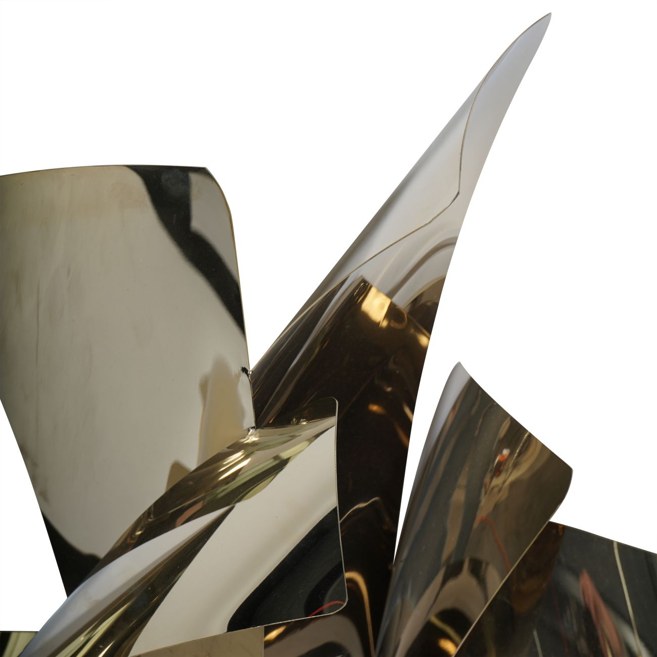 Champagne Gold Stainless Steel Absract Slice Wall Art